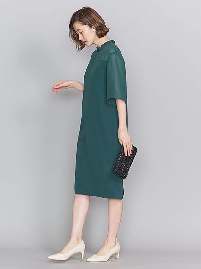 Amazon ビューティ ユース ユナイテッドアローズ By Dress ツイル ジョーゼットスタンドカラードレス O 6530 Kelly 65 S ワンピース チュニック 通販