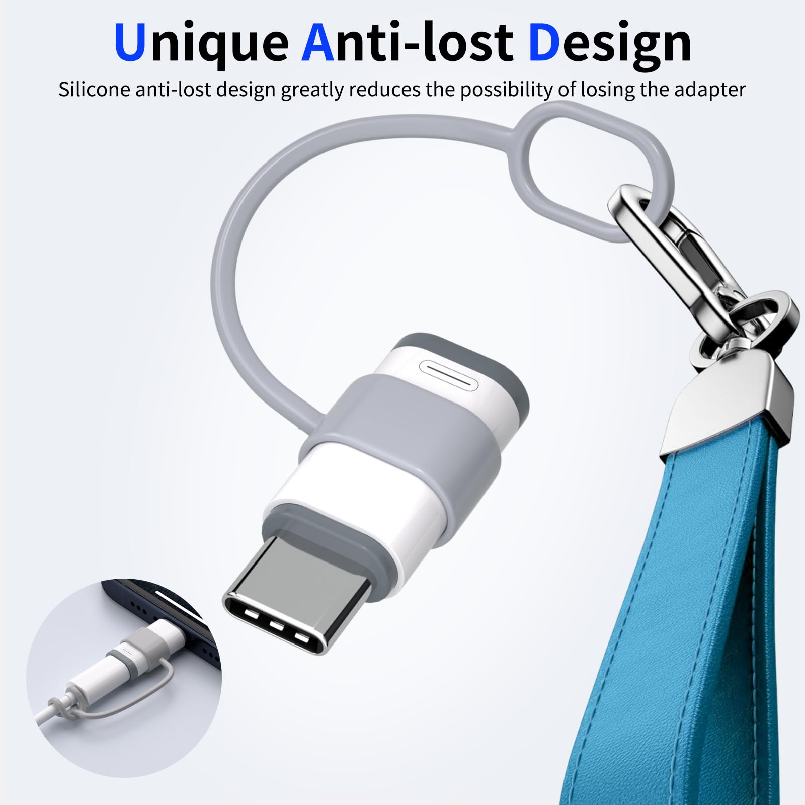 4 Pack Lightning to USB C Adapter for iPhone 15/16/17 Pro/17 Pro Max,for iPhone 17/16 Charger,17/16 Accessories,Fast Charging & Data Transfer,USB C Charger Connector Cable,Not for Audio/OTG