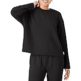Hanes womens Originals French Terry Pullover, Cropped Crewneck Sweatshirt for Women, Comfywear Loungewear