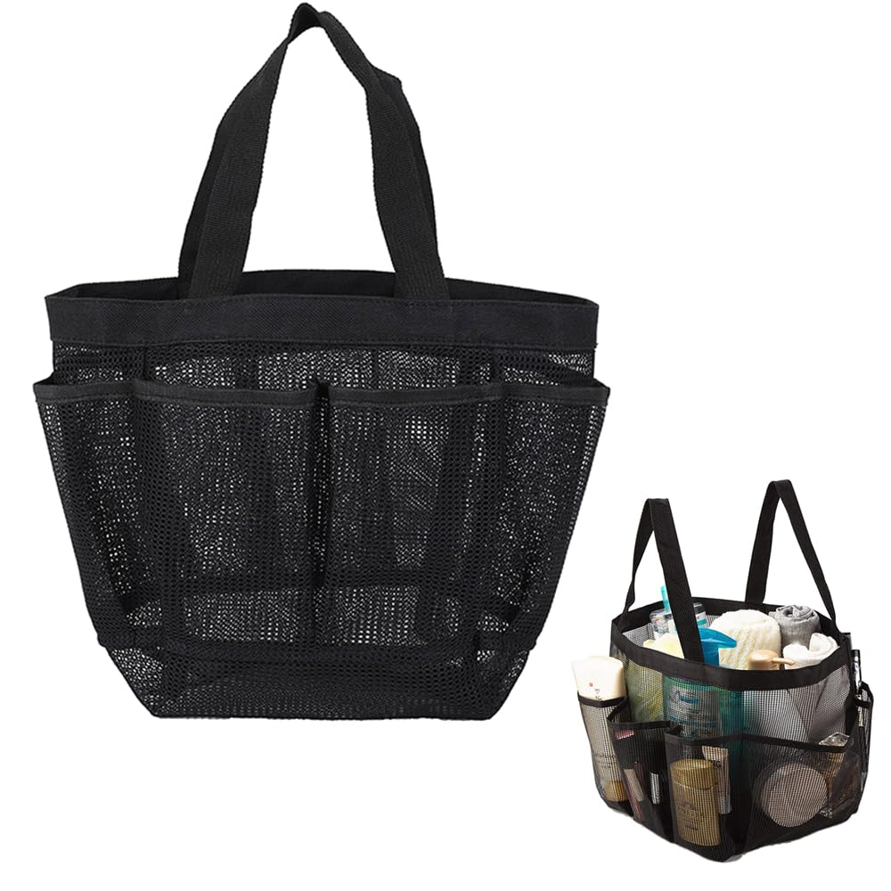 HUSABEJAIN 1 Pack Mesh Shower Caddy Bag Quick Dry Mesh Shower Bag Tie Dyed Mesh Shower Caddy for College Dorm Bathroom Swimming Gym Beach Travel