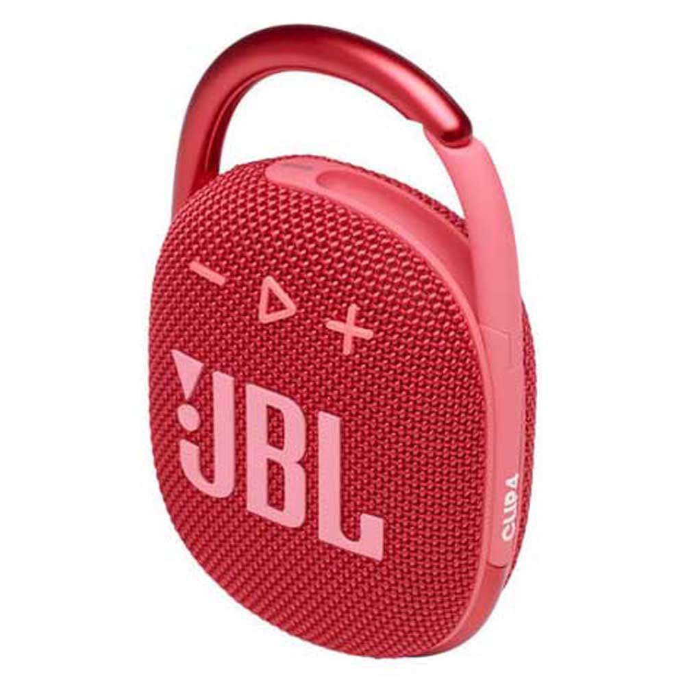 JBL Clip 4 Bluetooth Portable Speaker with Integrated Carabiner, Waterproof and Dustproof, Red