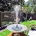 CONXWAN Solar Fountain Pump with Battery Backup, Free Standing 2.5W Bird Bath Fountain Solar Panel Kit Water Pump for Birdbath, Pond, Pool,Garden and Lawn