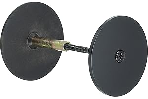 PATIKIL Door Knob Hole Cover Plate, 2 3/16" Dia. Deadbolt Cover Plate Door Hole Filler Plate for 1 3/8" to 1 3/4" Holes, Matt