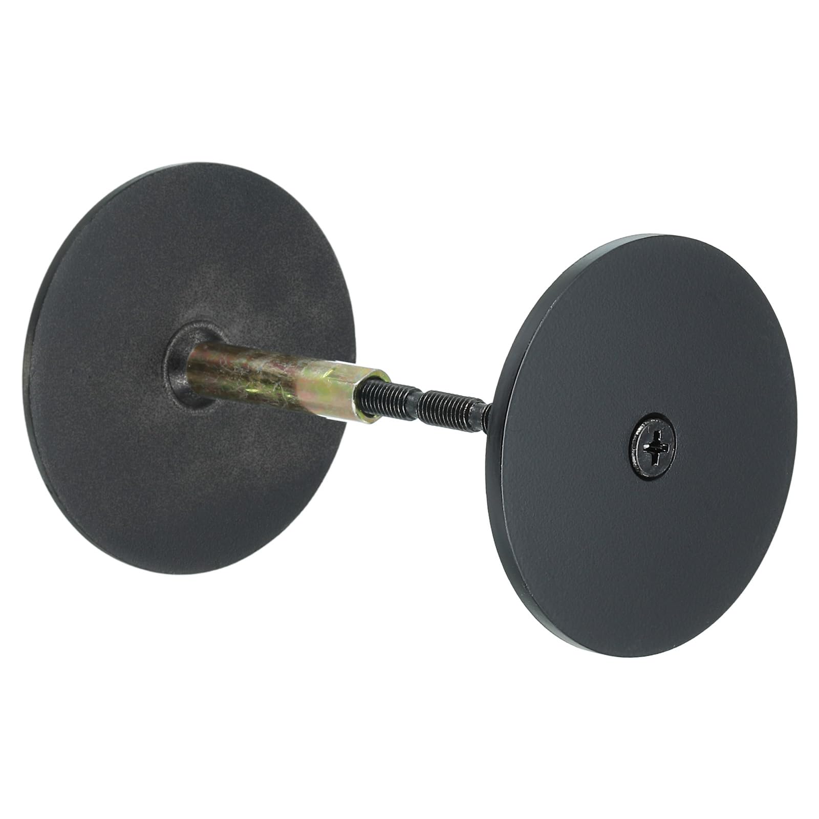 PATIKIL Door Knob Hole Cover Plate, 2 3/16" Dia. Deadbolt Cover Plate Door Hole Filler Plate for 1 3/8" to 1 3/4" Holes, Matte Black