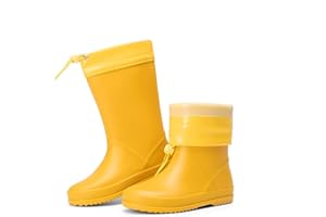 DREAM PAIRS Kids Rain Boots Boys Girls Lightweight Boots Waterproof Easy-on Outdoor Playing Rain Boot Unisex-Child