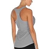 icyzone Workout Racerback Tank Tops for Women - Womens Activewear Tops, Yoga Athletic Muscle Tanks