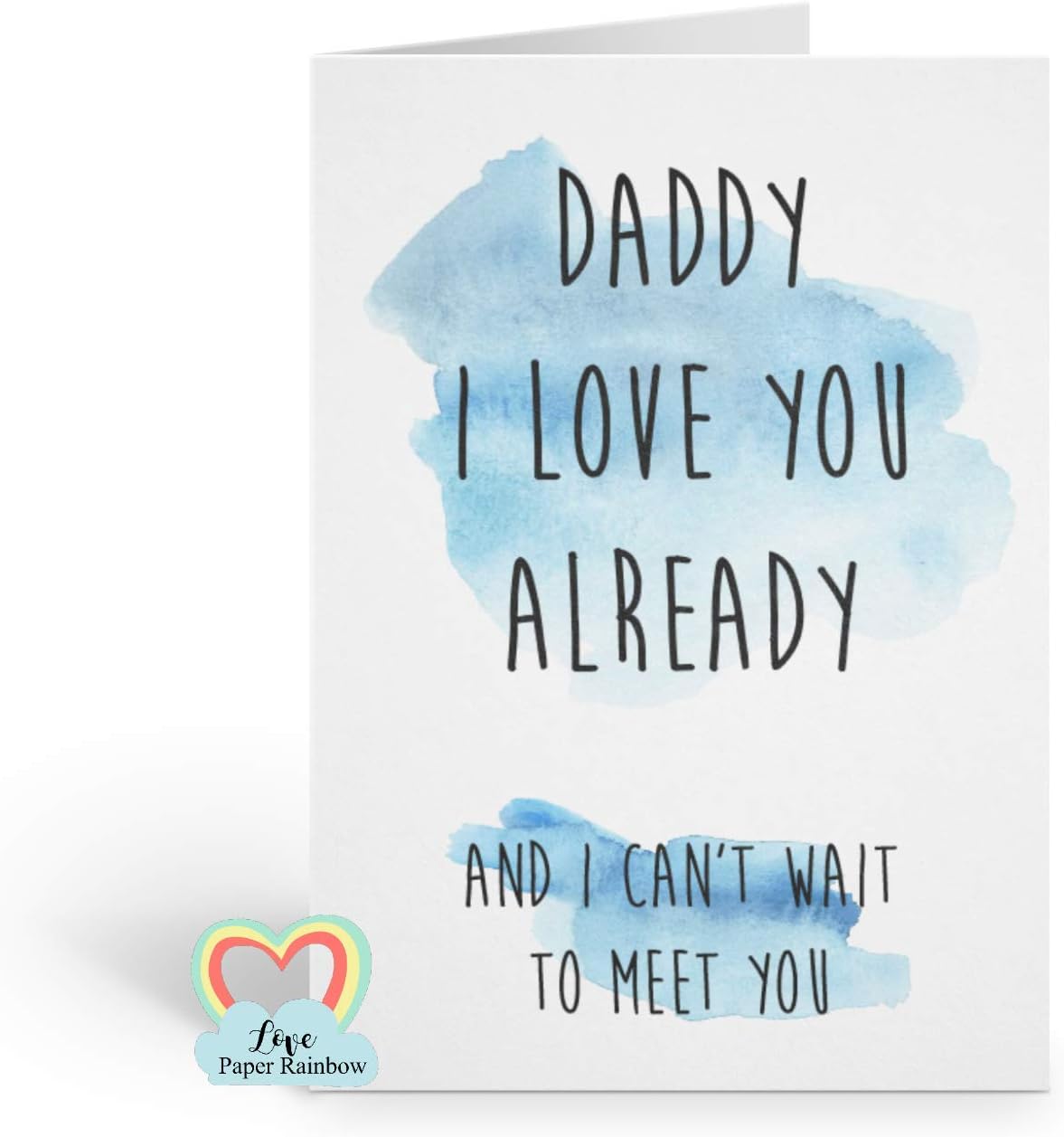 to daddy from bump, card from bump, I can't wait to meet you, father's day card from bump, daddy birthday card