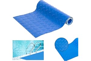 Amestar Pool Ladder Pad 16''×36'' Non Slip Texture Swimming Pool Ladder Mat for Above Ground and in Ground Pool Liner and Sta