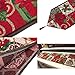NKTM Christmas Decorative Table Runner Santa Claus Antique Vintage Christmas Traditional Holiday Season Red Decorative Woven Tapestry Table Runners(1 table runner + 2 placemats)