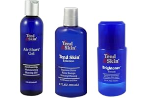 Tend Skin Women's Shaving Kit for Razor Bumps, Ingrown Hair, Dark Spots - Complete Skin Care Solution with Air Shave Gel, Post Shave Solution, Brightoner Serum