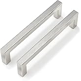 Goldenwarm 30 Pack 5 Inch Brushed Nickel Cabinet Pulls Square Drawer Handles Silver Kitchen Hardware Cupboard Dresser