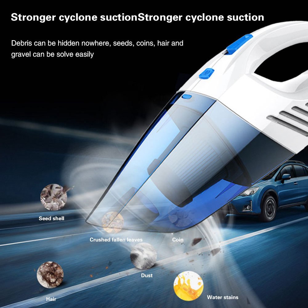 Wivarra Aspirateur à Main Aspirateur Sans Fil Rechargeable Batterie 2500mAh 120W Charge Rapide avec une Puissante Aspiration Nettoyage Humide et Sec pour Maison Voiture