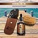 BEARD GROOMING TRIMMING GROWTH KIT+Pouch+Gift Box+Beard Oil Unscented Organic Argan & Jojoba Oil+Stainless Steel Scissors+5