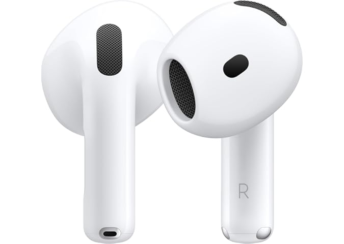 Apple AirPods 4 Wireless Earbuds, Bluetooth Headphones, Personalized Spatia...