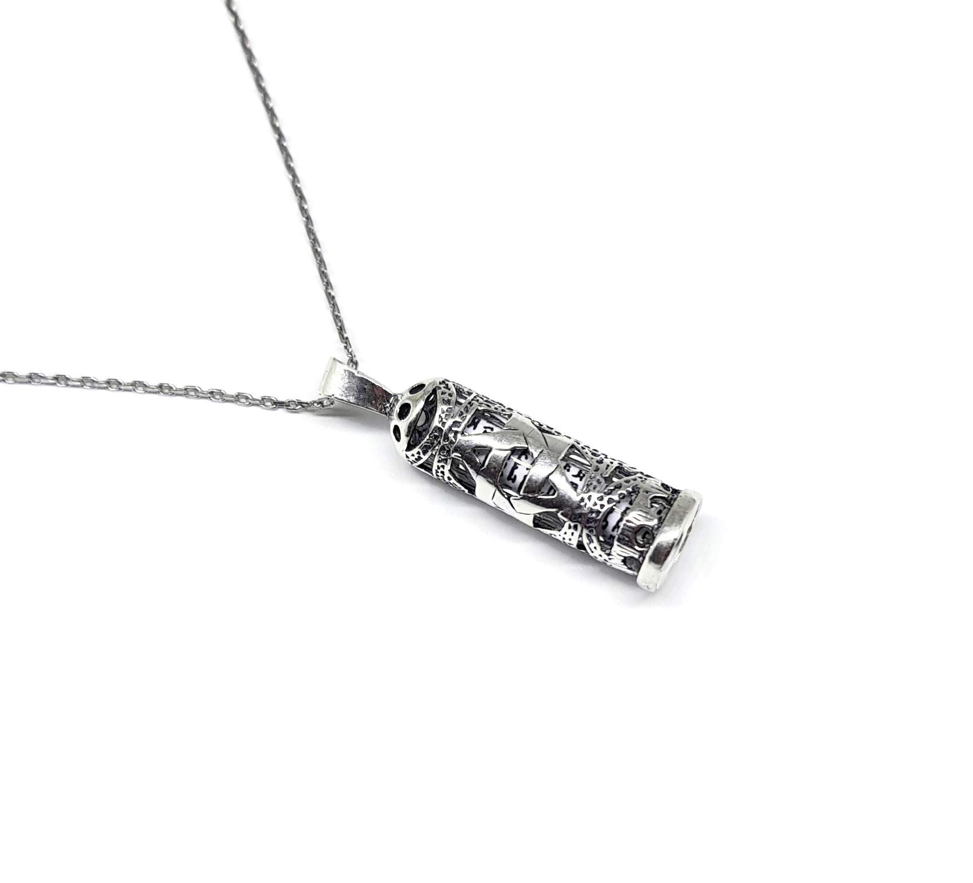 MYSTIC JEWELS By Dalia - 925 Sterling Silver Designed for Lucky Star of David Mezuzah with Silver Chain