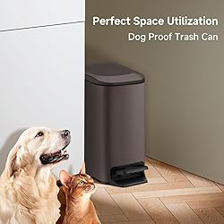 TIPGO Slim Bathroom Trash Can with Lid Soft