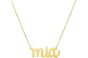 Yiyang Personalized Name Necklace 18K Gold Plated Stainless Steel Pendant Jewelry Birthday Gift for Girls