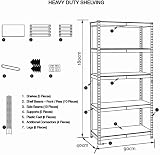 Crystals Denny Shop Heavy Duty 5 Tier Racking Shelf 180x90x40cm view 2