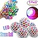 5 Pack Stress Mesh Ball LED Light Up Squeeze Grape Stress Relief Fidget Toy for Adults Kids Anxiety Squeezing Colourful 2.5