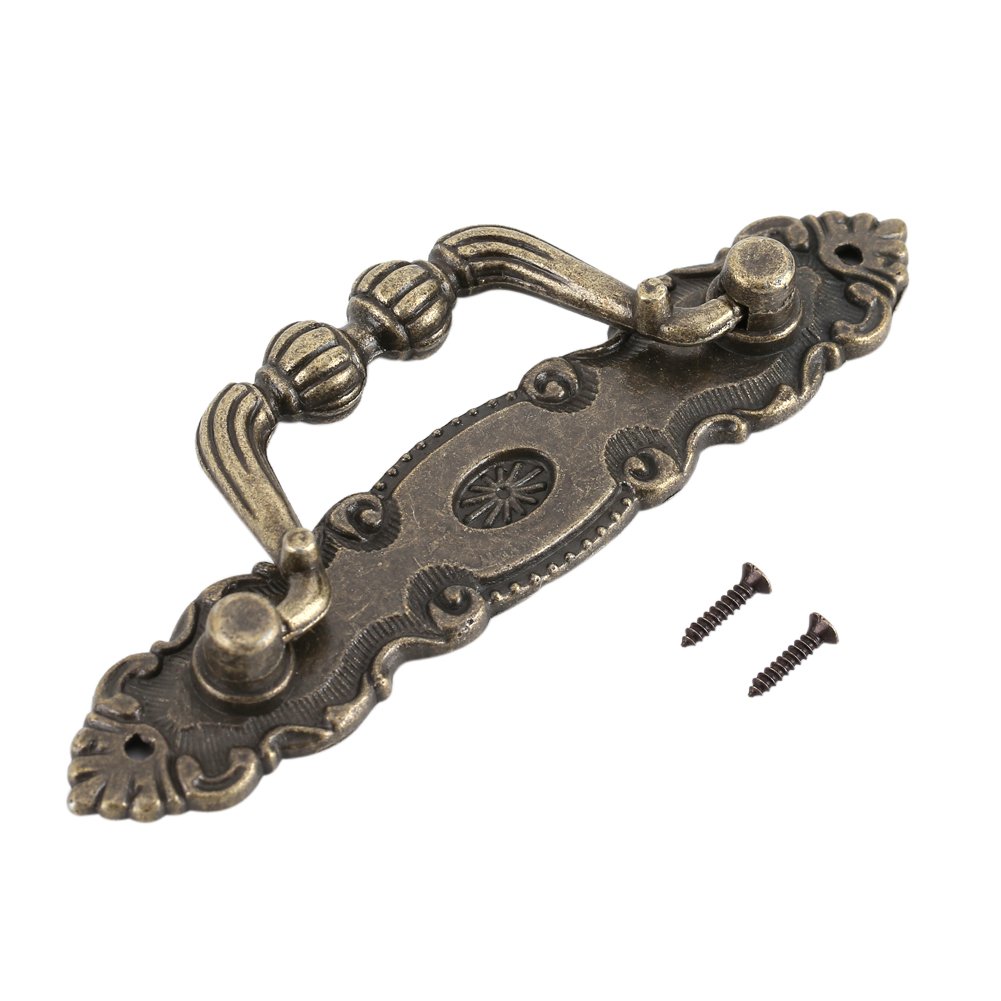 GOTOTOP 4 PCS Retro Door Drawer Handle Zinc Alloy Knob Handles for Cabinet Desk Cupboard Bookcase Jewelry Box