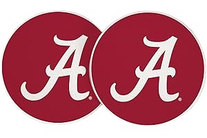 Desert Cactus The University of Alabama Car Accessories UA Crimson Tide Absorbent Sandstone Cup Coasters Licensed Product Set of 2 (Design A)