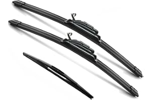 JustCar 3 wipers Replacement for Infiniti FX35 FX50 2009-2010 EX35 2008-2012 Subaru Forester 2003-2008, Windshield Wiper Blades Original Equipment Replacement - 22"/19"/14" (Set of 3) U/J HOOK