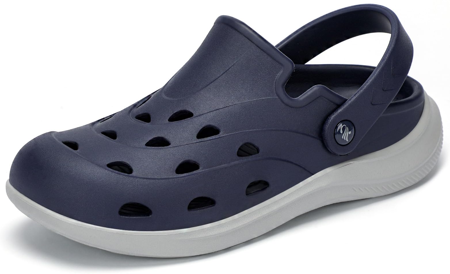 Photo 1 of Kricely Clogs for Men with Arch Support Shower Hiking Sandals for Beach Water, Garden Shoes Recovery Plantar Fasciitis Orthotic Slides Navy Blue 13