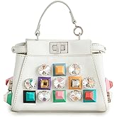 Fendi Women's Pre-Loved Peekaboo 2-Way Hand Bag, Studded Crystals
