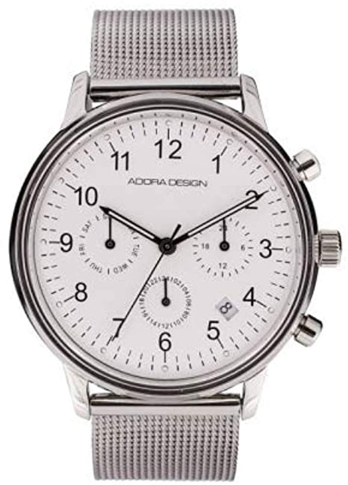 Adora Design Men's Watch with Metal Strap 40 mm Calendar GMT AD8935, Bracelet