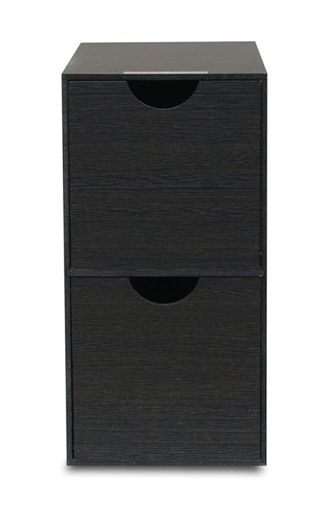 Amazon タツクラフト バスク 収納ボックス S 2段 Bk ブラック 個箱入