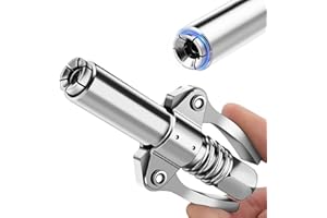 AKEOIL Grease Gun Coupler, Grease Joint Fittings, 12000PSI High Pressure Grease Nozzle Fittings, Compatible with All 1/8" NPT