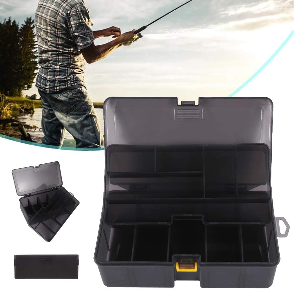 xinchengraoji Fishing Tackle Box, Professional Fishing Accessories Storage Box, Transparent, Gray, Portable Tool Box - Image 5