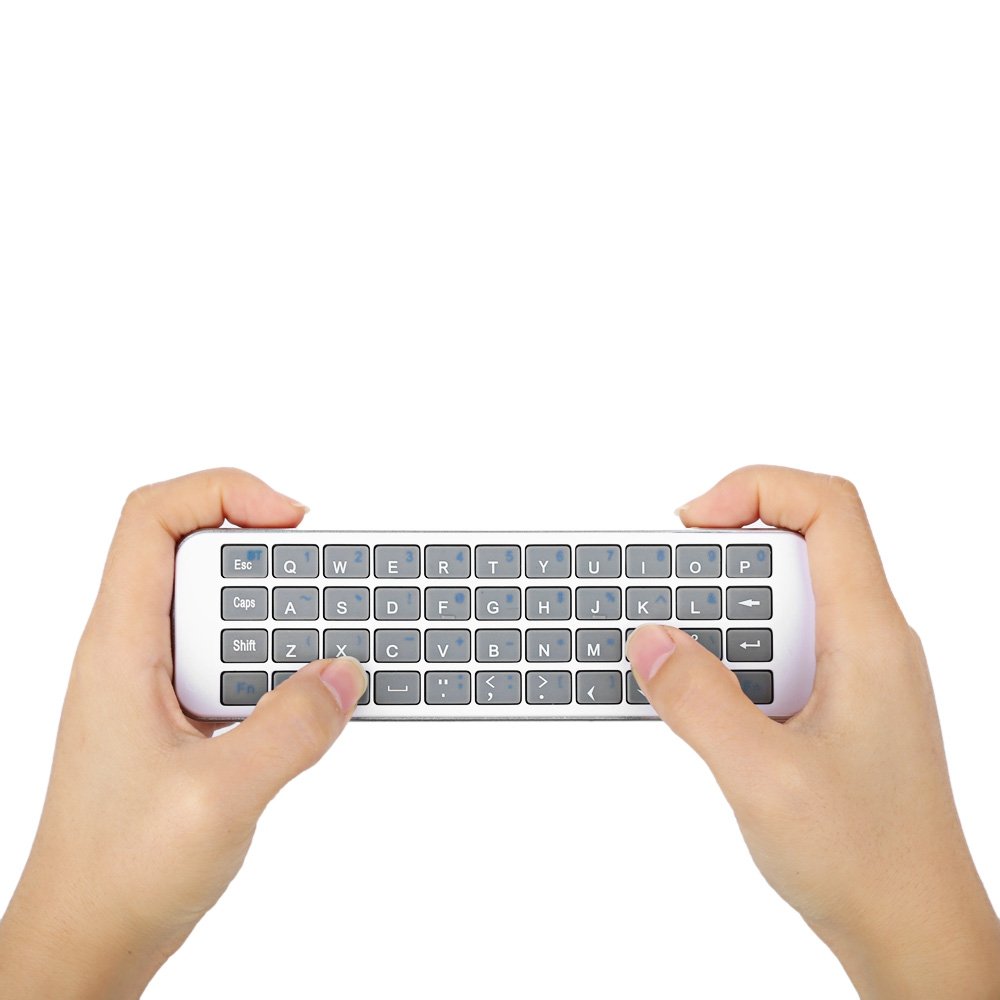 2017 New Version and Upgraded Mini Wireless Bluetooth Portable and Remote External Keyboard with QWERTY for Bluetooth Devices Tablet, PC, Fire TV Stick Remote（Incluing Two Silicon Sleeves）