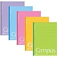 KOKUYO Campus Notebooks Semi B5-dotted, 7 mm Ruled - 30 Lines X 30 Sheets - Pack of 5 Vitamin Color (1 Set)