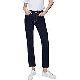 GENUWII Jeans for Women Cotton High Stretch Straight Leg Jeans Soft Flexible Casual Pant