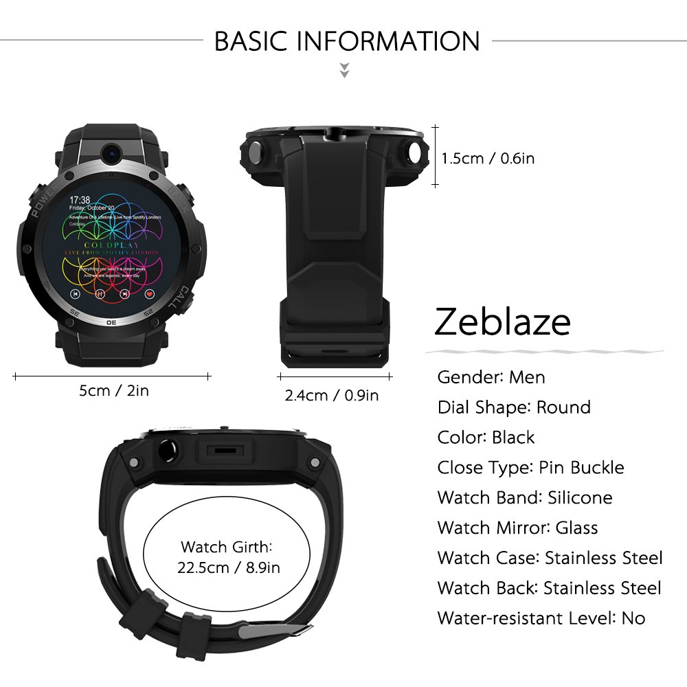 Nuevo reloj inteligente Zeblaze Thor S 3G GPS de 1,39 pulgadas ...