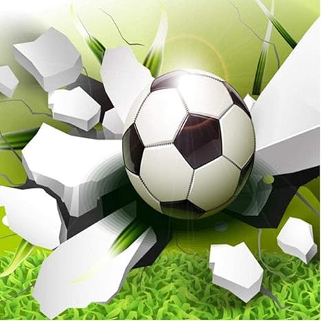 Amazon Bosakp 人格壊れたサッカー3d壁紙子供部屋モダンなシンプルなインテリア写真壁画 400x280cm 壁紙