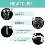JUXINE 4 Pairs False Teeth Instant Veneers Temporary Dentures Snap on Smile view 4