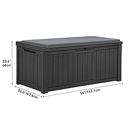 YITAHOME Outdoor Storage Box with Cushion, 120