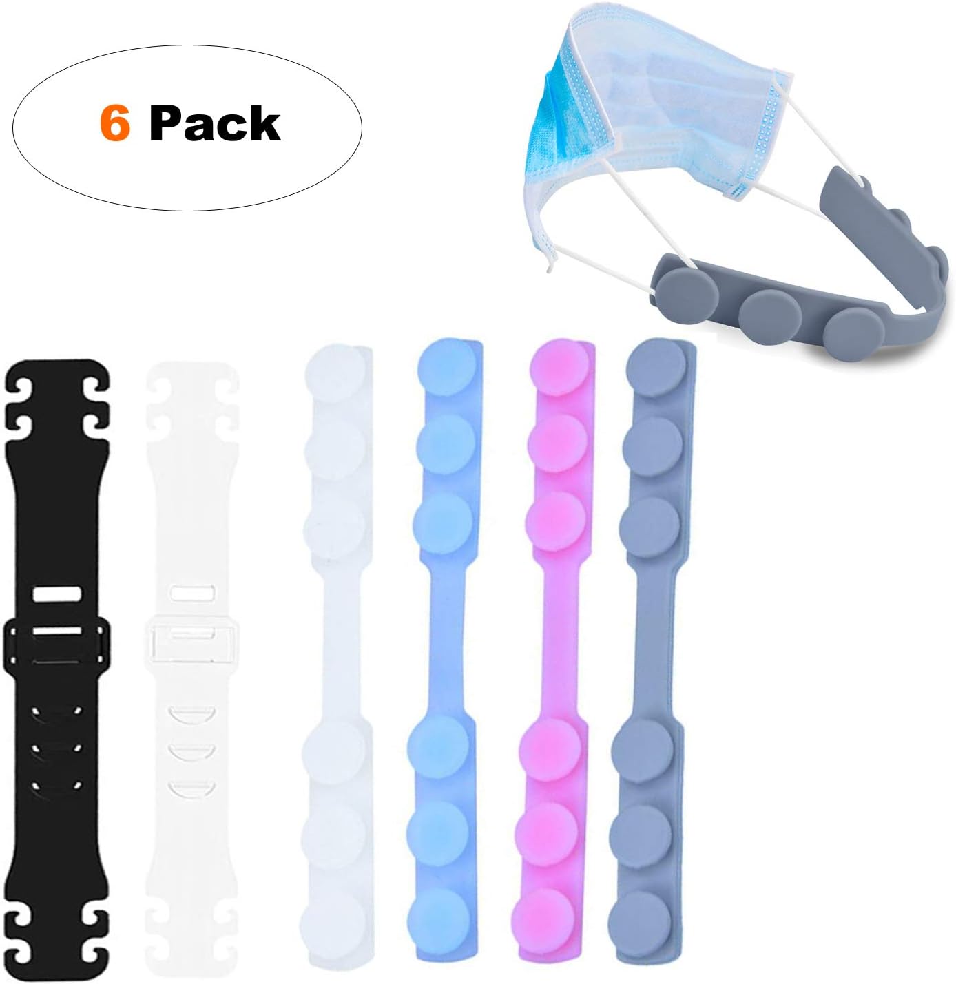 Strap Extenders for Face Masks, Strap Extender with Buckle Antislip