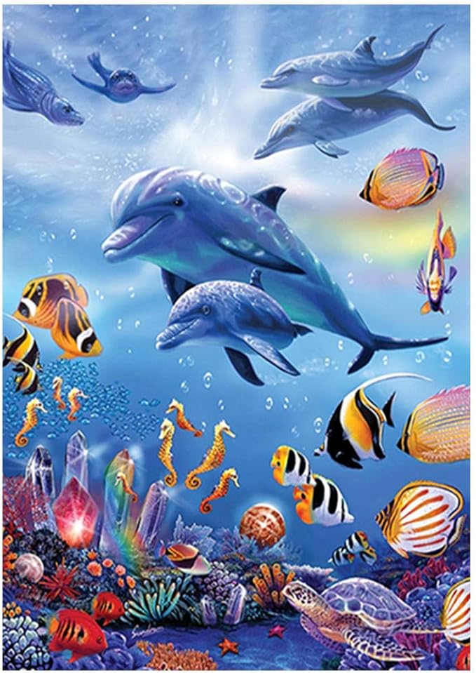 DIY Paint by Numbers Kit for Kids & Adults, Pattern with 3 Brushes