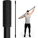 P Polerden Yoga Stick, 5ft Exercise Stick for Mobility, Stretching Stick with Non-Slip Ends, Exercise Dowel for Pilates, Balance Pole and Stretch Bar for Stretching Equipment