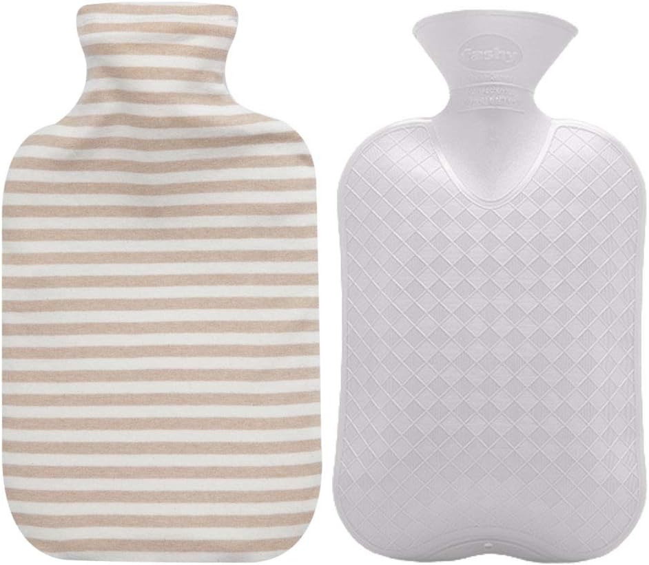 Fashy Hot Water Bottle with Organic Cotton Cover (Ivory, 67oz): Health & Personal Care