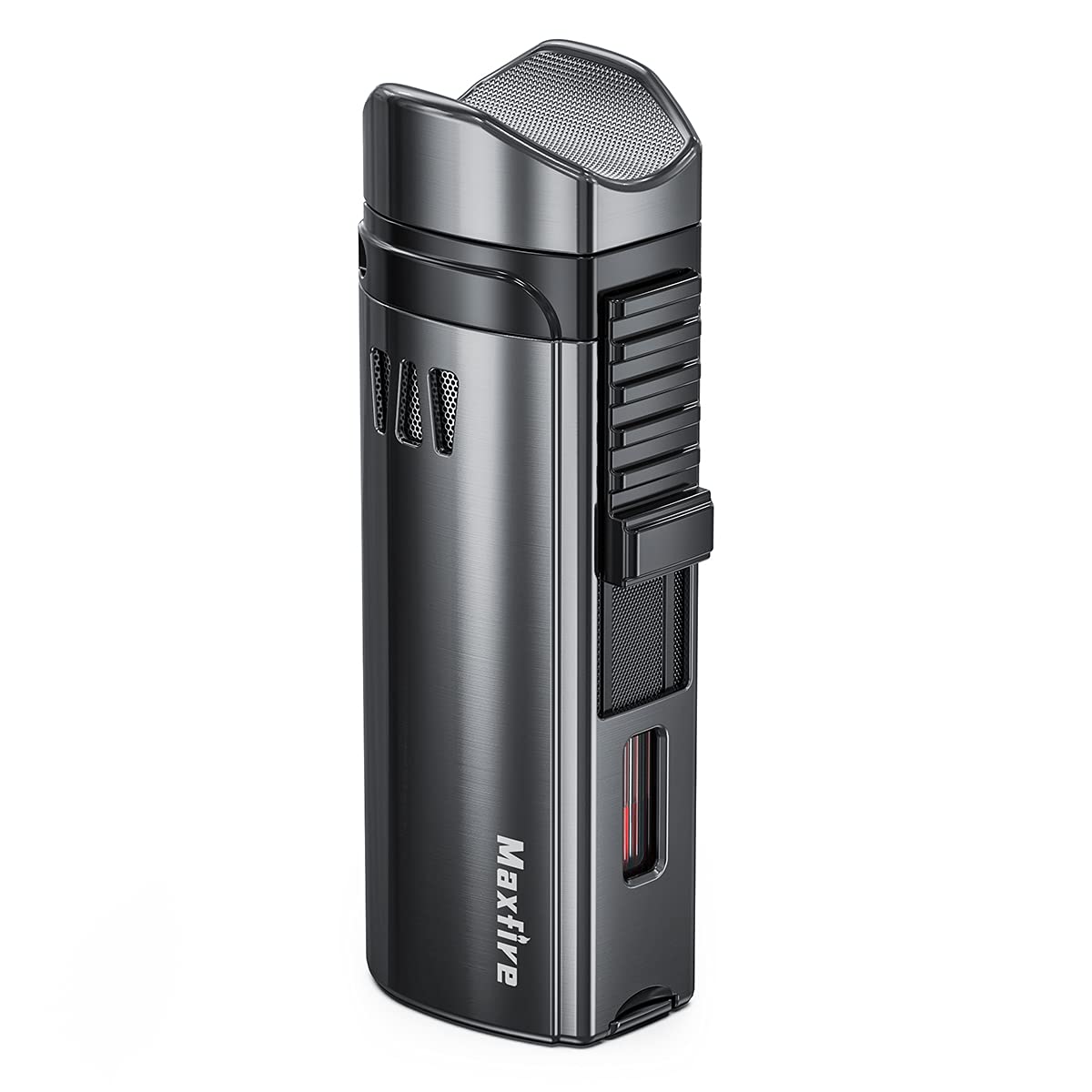 Maxfire Triple Jet Flame Lighter Gas Butane Refillable, Adjustable Flame with Punch(Sold without Gas) …