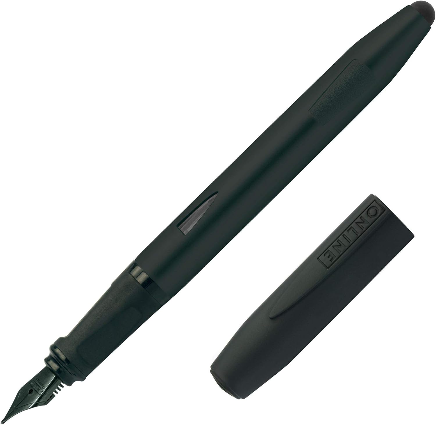 Online Switch Expert Fountain Pen for Tablets and Smartphones Multifunctional Pen with Standard Ink Cartridges, Black