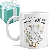 Gououoii Cute Silly Goose Coffee Mug Gifts for Women - Funny Goose Birthday Gifts for Best Friend Bestie, Funny Mug Gift for Goose Lover, Gooses Gift for Christmas 11 Ounce
