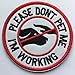SpaceAuto Service Dog Working Do Not Touch Military Tactical Morale Badge Hook & Loop Fastener Patch - Please Do Not Pet Me I'M Working - 3.15