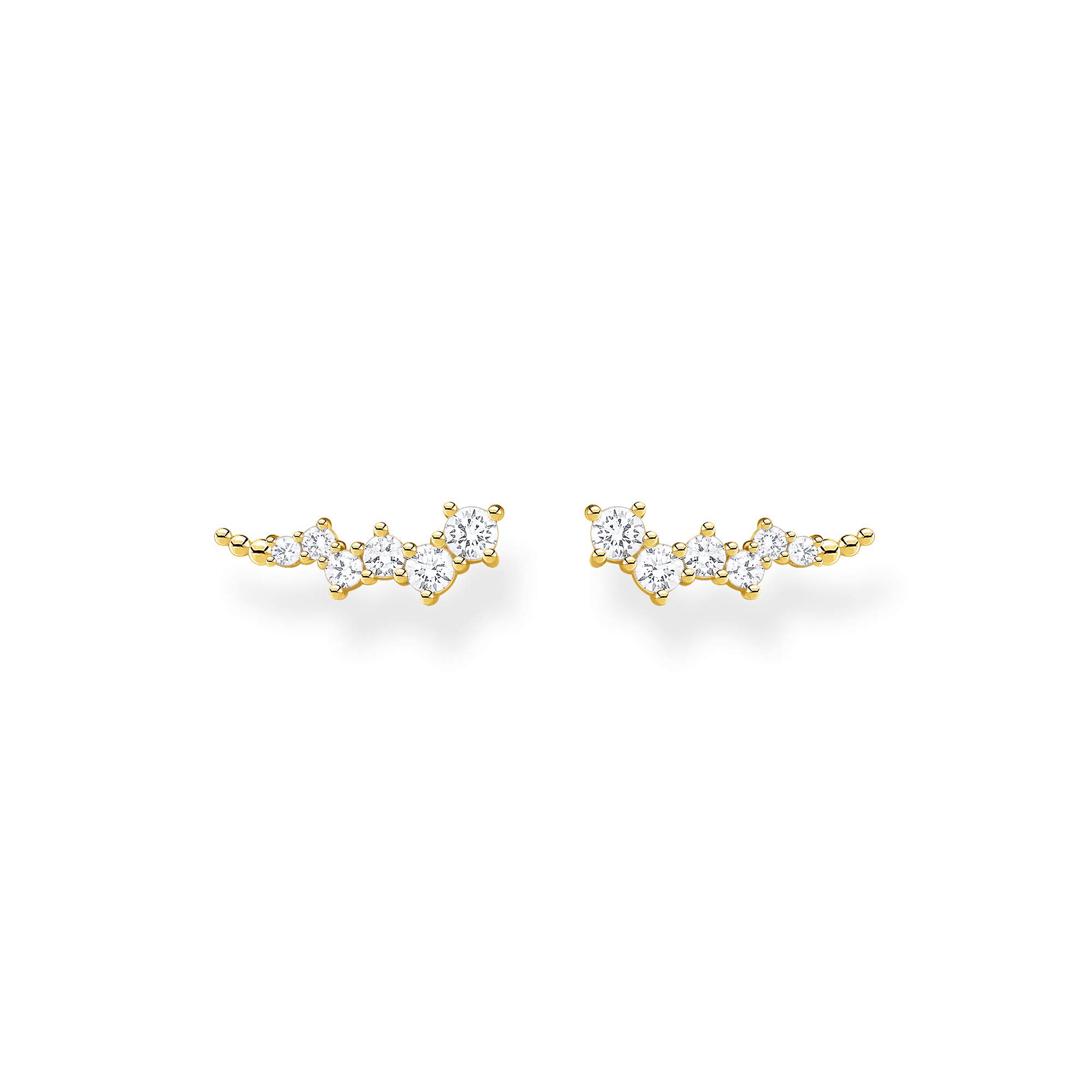 THOMAS SABO Ear climber white Stones gold 925 Sterling Silver, 18k Yellow Gold Plating โ image 1