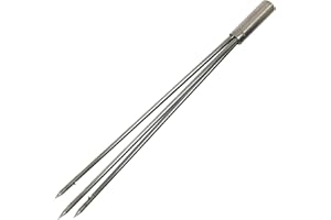 Scuba Choice 11" Stainless Steel Spearfishing Pole Spear with 3-Prong Tip – 6mm Female Thread Replacement for JBL & Compatible Spearguns, Durable Winter Ice Fishing Tool for Lionfish Hunting