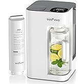 ecoviva water Mate 3 Countertop Reverse Osmosis Water Filter System, NSF/ANSI 42 Certified, 8 Stage Purification, 3:1 Pure to Drain, No Installation, Smart RO Water Purifier, Reduce TDS, White